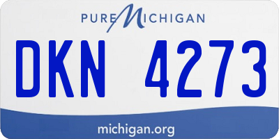 MI license plate DKN4273