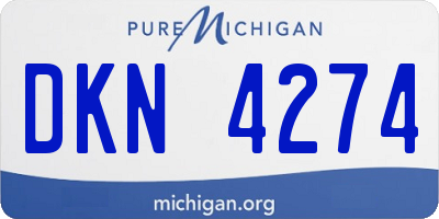 MI license plate DKN4274