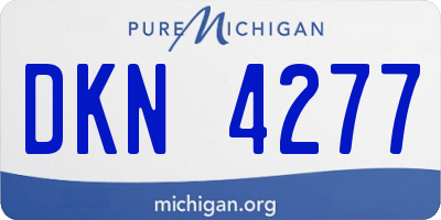 MI license plate DKN4277