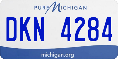 MI license plate DKN4284