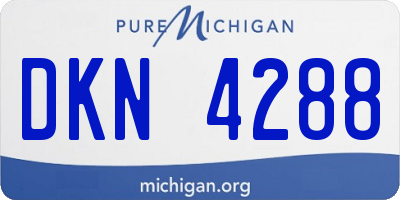 MI license plate DKN4288