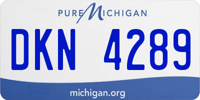 MI license plate DKN4289
