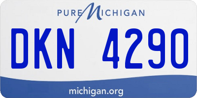 MI license plate DKN4290