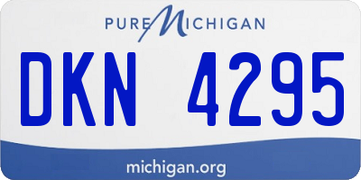 MI license plate DKN4295
