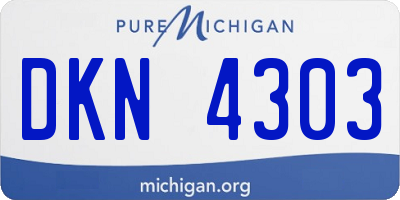 MI license plate DKN4303