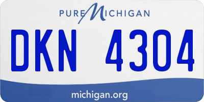 MI license plate DKN4304