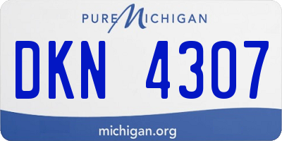 MI license plate DKN4307