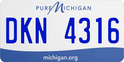 MI license plate DKN4316