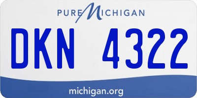 MI license plate DKN4322