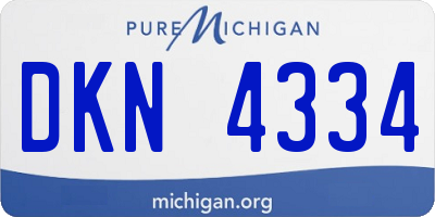 MI license plate DKN4334
