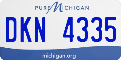 MI license plate DKN4335