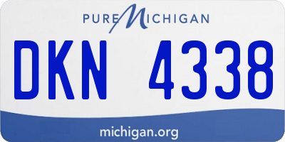 MI license plate DKN4338