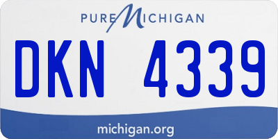 MI license plate DKN4339