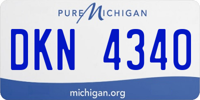MI license plate DKN4340