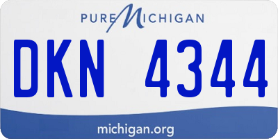 MI license plate DKN4344