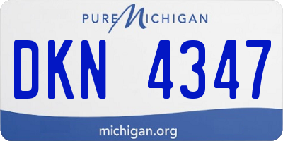 MI license plate DKN4347