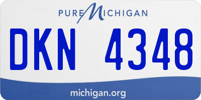 MI license plate DKN4348