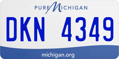 MI license plate DKN4349