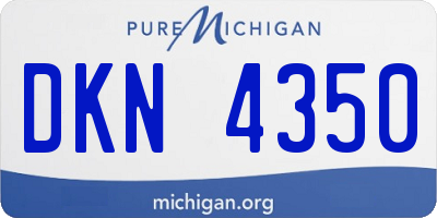 MI license plate DKN4350
