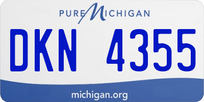 MI license plate DKN4355