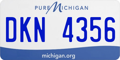 MI license plate DKN4356