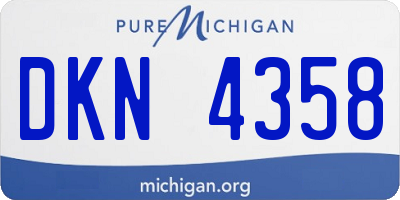 MI license plate DKN4358