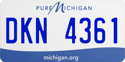 MI license plate DKN4361