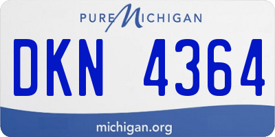 MI license plate DKN4364