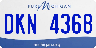 MI license plate DKN4368