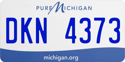 MI license plate DKN4373