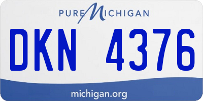 MI license plate DKN4376