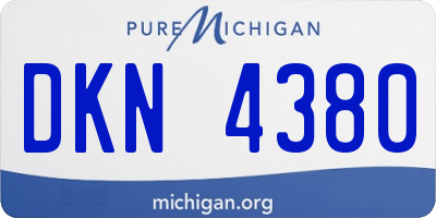 MI license plate DKN4380