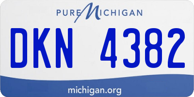 MI license plate DKN4382