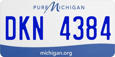 MI license plate DKN4384