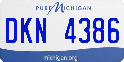 MI license plate DKN4386