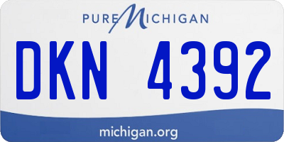 MI license plate DKN4392