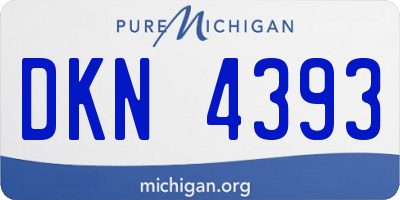 MI license plate DKN4393