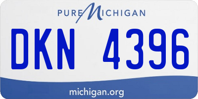 MI license plate DKN4396