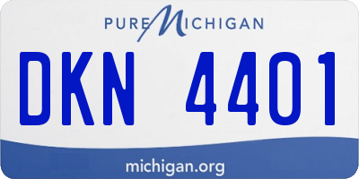 MI license plate DKN4401