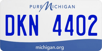 MI license plate DKN4402