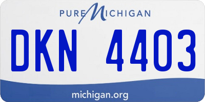 MI license plate DKN4403