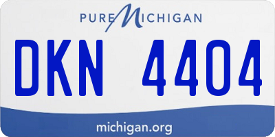 MI license plate DKN4404