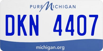MI license plate DKN4407