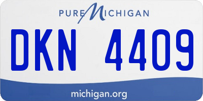 MI license plate DKN4409