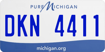 MI license plate DKN4411