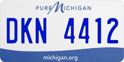 MI license plate DKN4412
