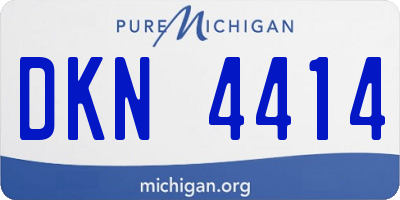 MI license plate DKN4414