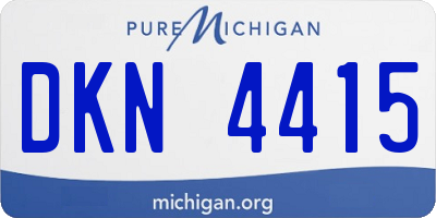 MI license plate DKN4415