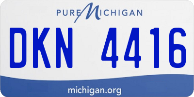 MI license plate DKN4416