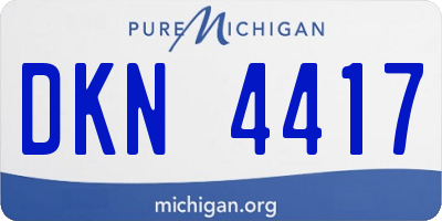MI license plate DKN4417